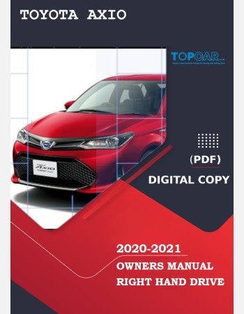 toyota axio 2020-2021 owners manual